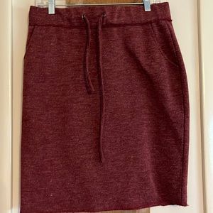 Large Deep Red Casual Skirt